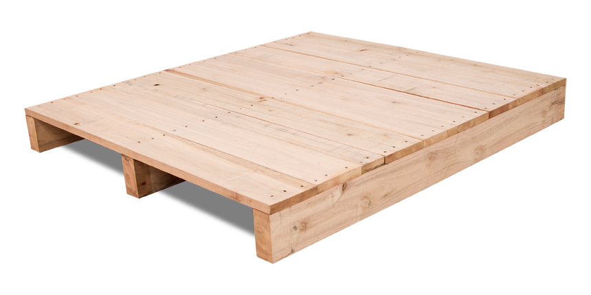 Pallet de madeira <br />2 entradas fechado