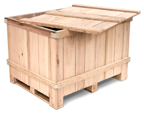 Caixa de madeira para embalagem de peça ou máquinas mercado interno ou exportação com reforço <br />4 entradas
