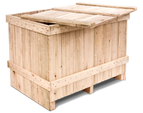 Caixa de madeira para embalagem de peça ou máquinas mercado interno ou exportação 2 entradas